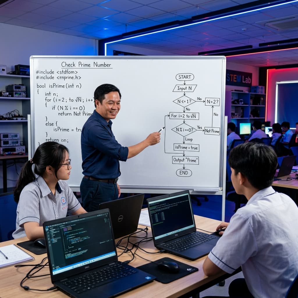 Học viên C++ thực hành thuật toán tại AI Empire