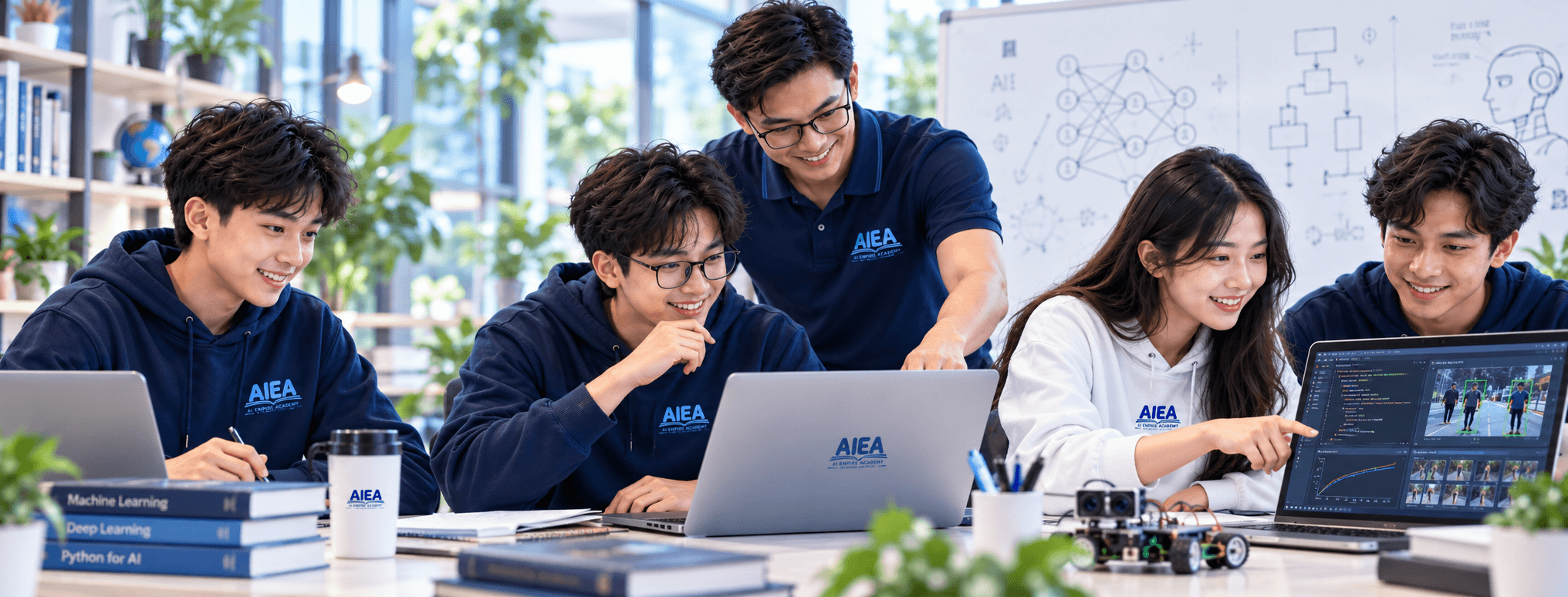 Giảng viên và học viên AI Empire Academy cùng học lập trình, AI và xây dựng dự án